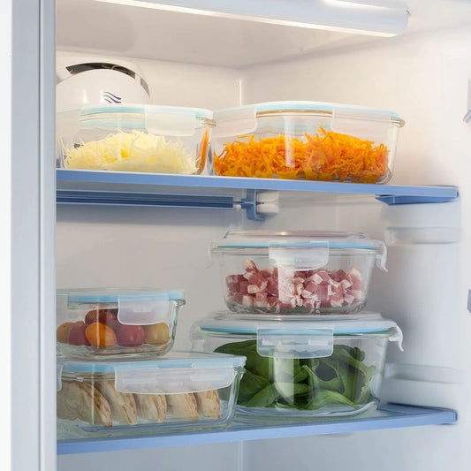 Juego de 3 Tuppers Herméticos con Tapa - Sin BPA - Aptos para Lavavajillas, Congelador y Microondas - Set de 3 Fiambreras de alta calidad - 330ml + 540ml + 1180ml