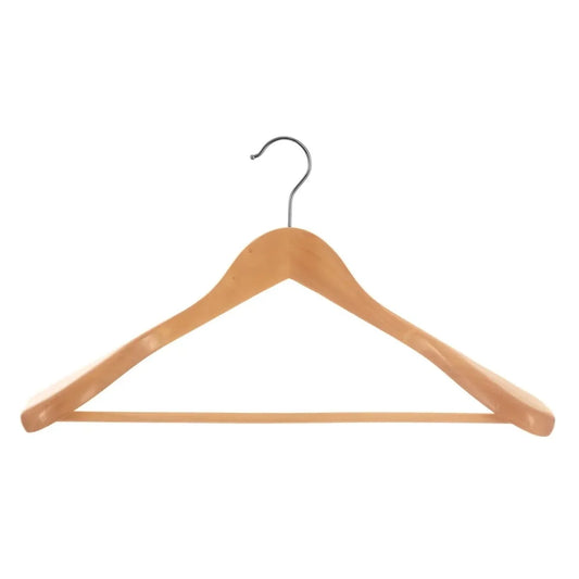 Set de 3 Perchas de Bambú Anchas para Trajes - Ideal para Chaquetas y Abrigos