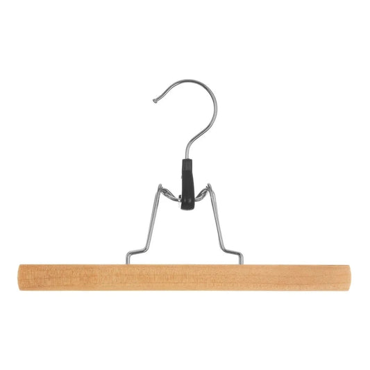 Set de 6 Perchas de Bambú Estilo Pinzas para Pantalones