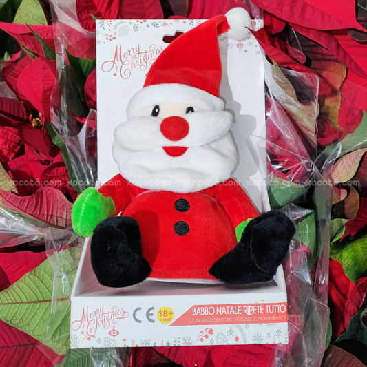Peluche Papa-Noel Parlanchín Repite-Todo 27 cm