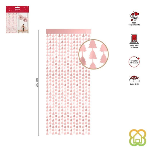 Cortina Árboles Rose Gold 100x200 cm