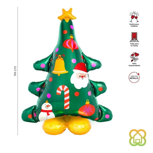Globo Árbol Navidad Poliamida 78x94 cm