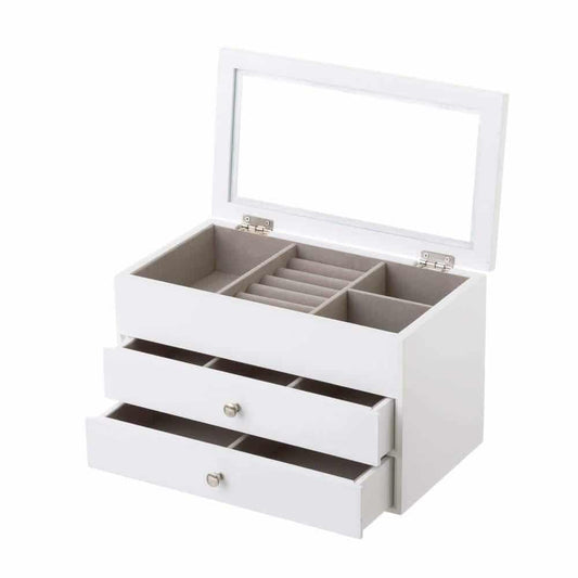 Joyero de Madera Blanco 26 x 14,50 x 16,50cm