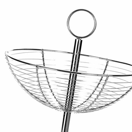 Frutero 2 alturas metal cromado 29,50 x 29,50 x 41 cm