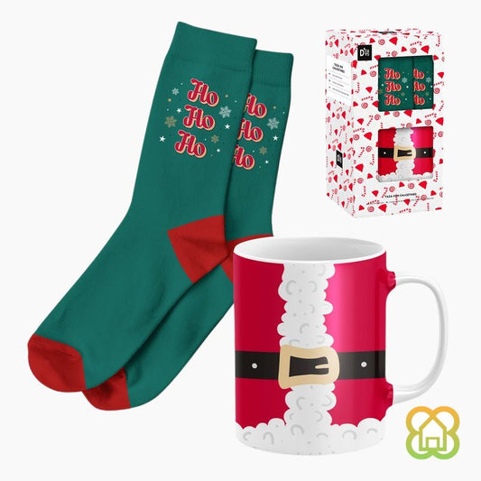 Set Regalo Taza Con CalcetÍn Papa Noel