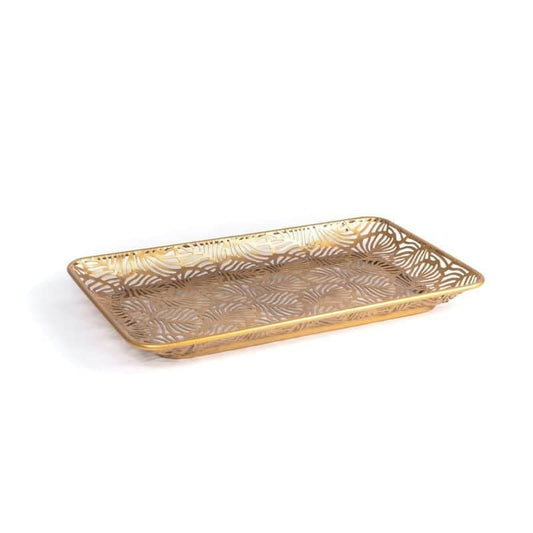 Bandeja m oro envejecido 42 x 25 x 4 cm