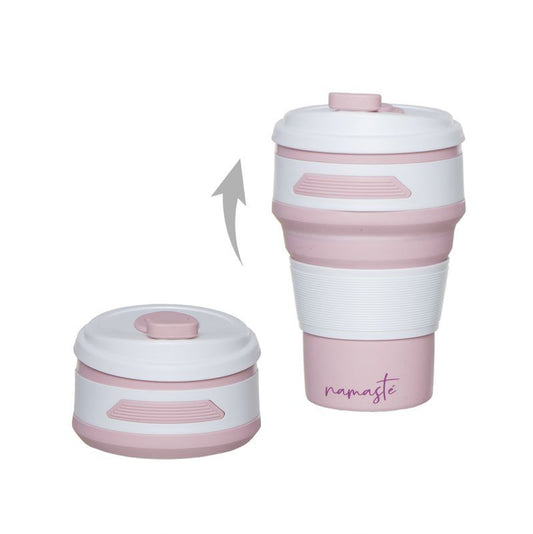 Mug plegable 350 ml rosa "Yoga"
