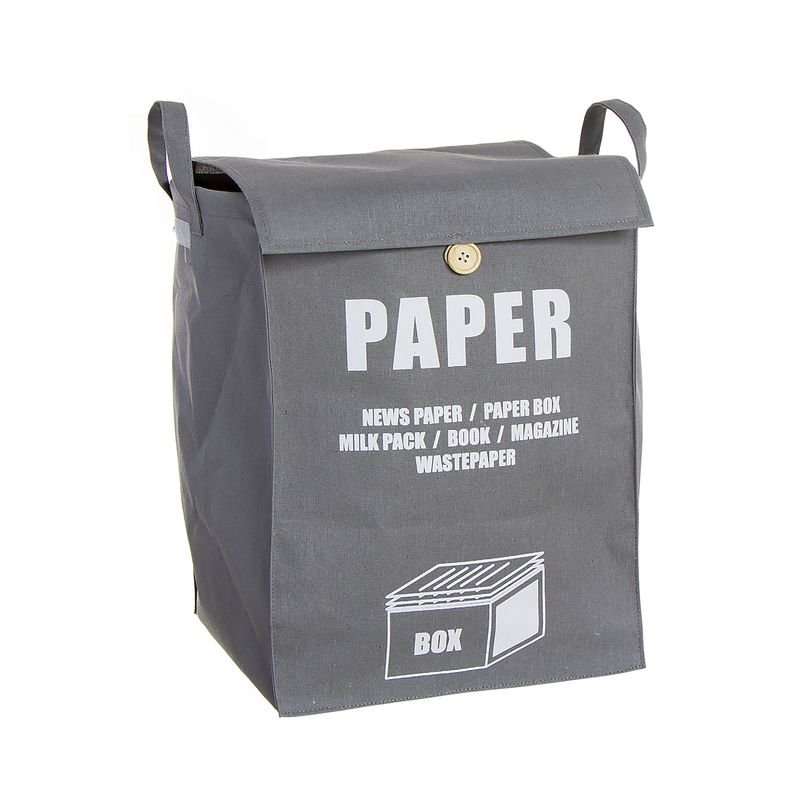 Cesta Reciclaje de Tela, "Paper" 30x28x40cm