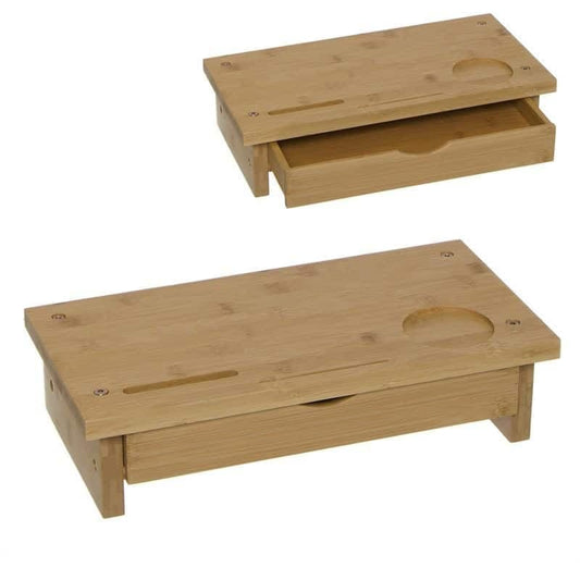 Organizador de escritorio para pantalla bambu