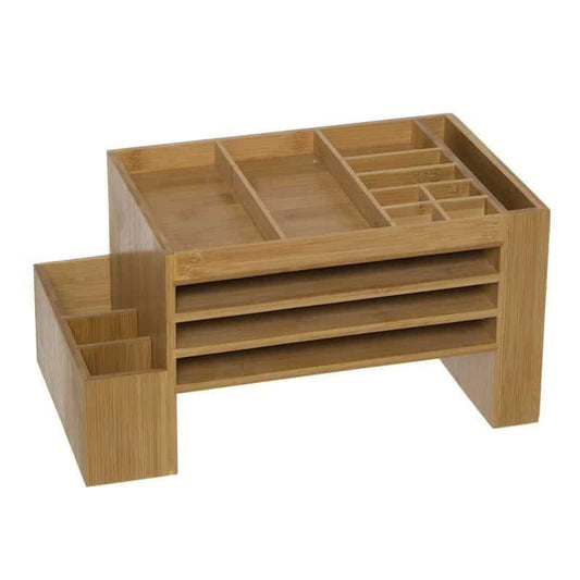 Organizador de escritorio bambu