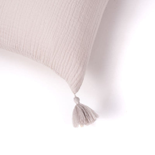 Cojín 45x45 algodón Topo