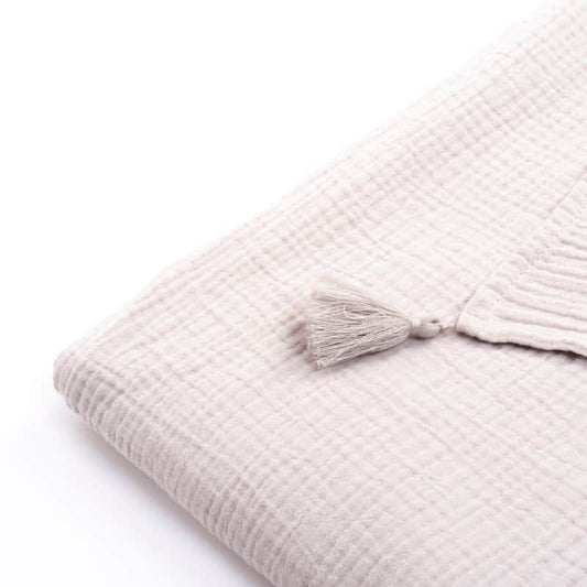 Manta multiusos 130x170 algodón Topo