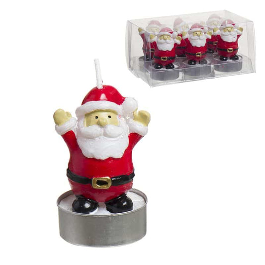 Pack 6 tealight papa noel