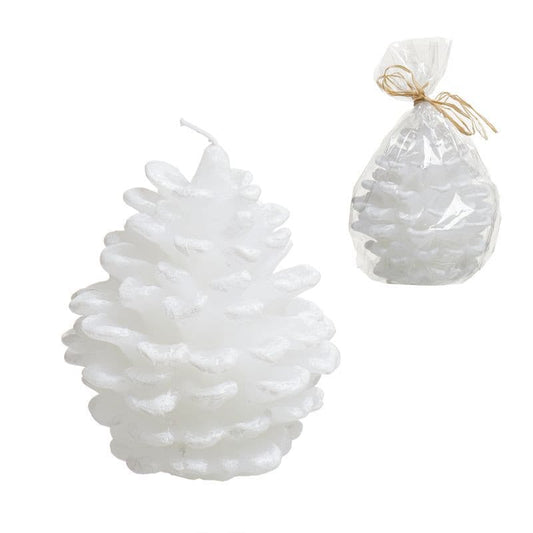 Vela Piña Grande Blanca 10x10x12.5 cm