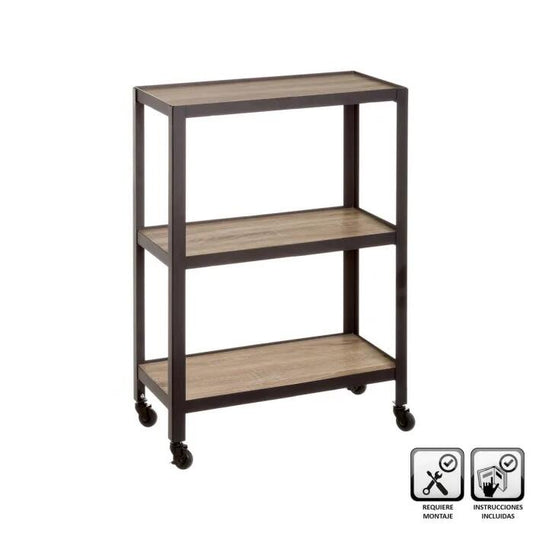 Estanterla con ruedas 60x30x85 cm - Precio de fábrica