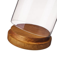 Portavelas botella grande transparente de vidrio pyrex de Ø 10x22 cm