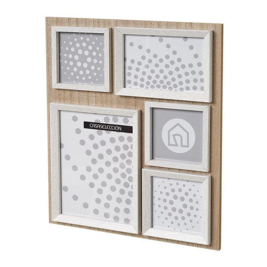 Portafotos múltiple mdf / cristal 32,00 x 0,90 x 38,00 cm