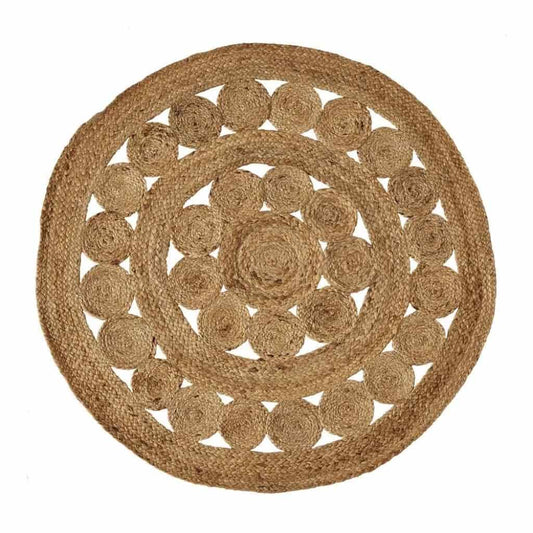 Alfombra "Natur III" yute natural 100x100x0,50 cm