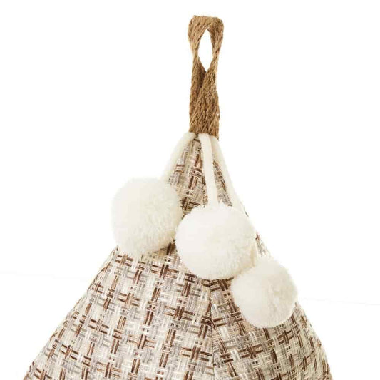 Set 2 Topes Puerta Pirámide tela-gravilla 15x12x16 cm