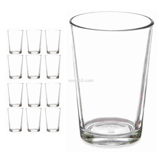 Juego 6/12 Vasos de Agua 200cc - Clásicos Lisos - Vasos para Agua, Bebidas, de Cristal, Alta calidad, Ultratransparentes