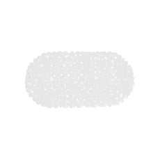 Alfombra de ducha pvc piedras 68x35cm blanco