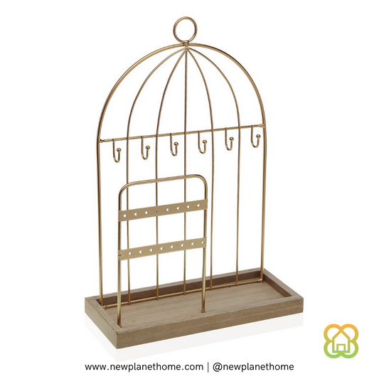 Joyero - Colgador de joyas dorado