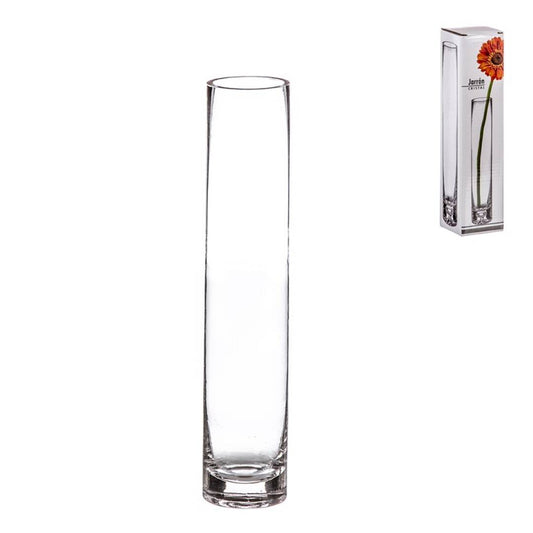 Jarrón cristal caja regalo 4x4x18 cm
