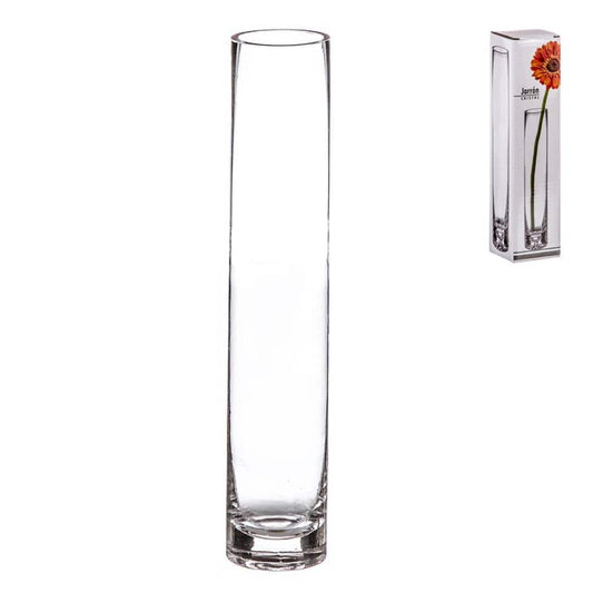 Jarrón cristal caja regalo 5x5x25 cm
