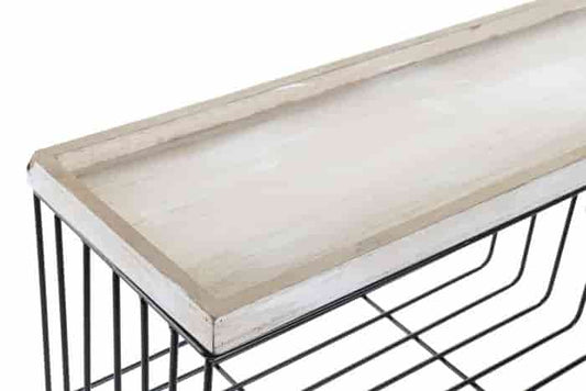 Estanteria mdf hierro 60x16x17,5 Perchero