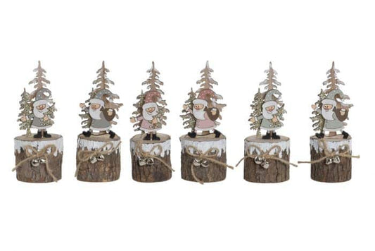 Decoración madera 5,5x5,5x15 arbol 6 surt.