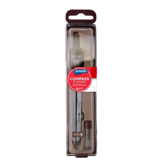 Compás básico con minas de recambio