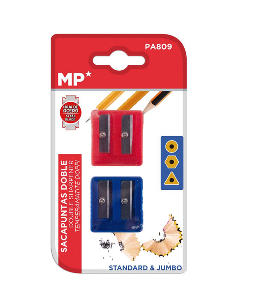 Sacapuntas plastico doble 4u