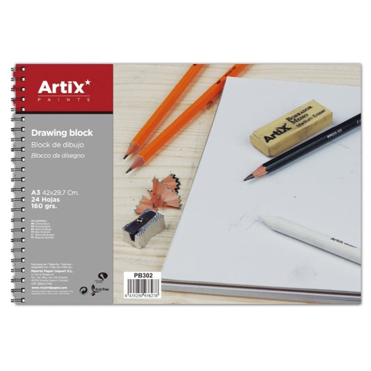 Block de dibujo A3 24 hojas 160 gramos