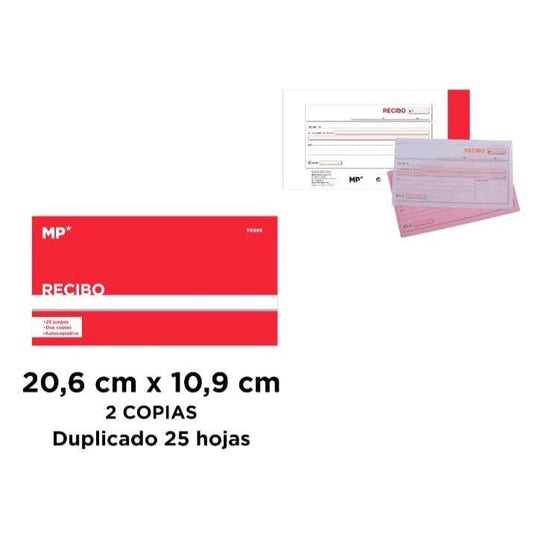 Talonario Recibo 25 Hojas