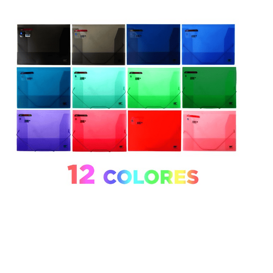 Carpeta con solapa y goma A4 transparente