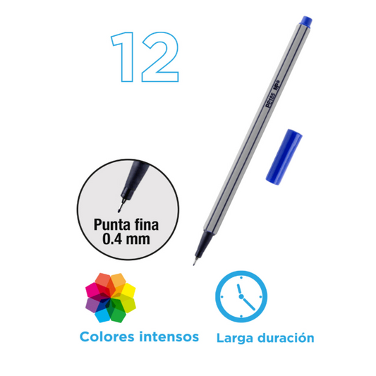 Bolígrafos / Rotuladores punta fina 12U