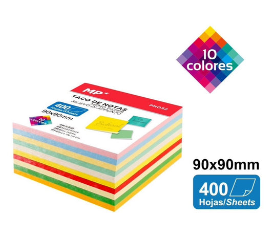Taco de Notas 9x9cm 400u.