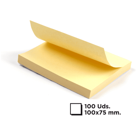 Notas adhesivas 100x75mm 100u