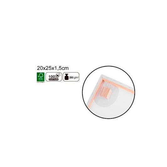 Lienzo para óleo y acrílico 20x25x1,5cm