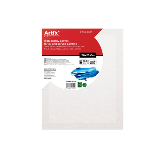 Lienzo para óleo y acrílico 20x25x1,5cm