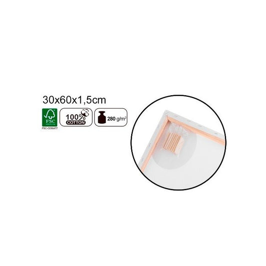 Lienzo para óleo y acrílico 30x60x1,5cm