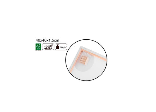 Lienzo para óleo y acrílico 40x40x1,5cm