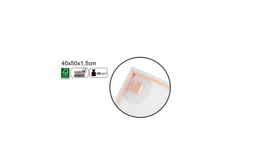 Lienzo para óleo y acrílico 40x50x1,5cm