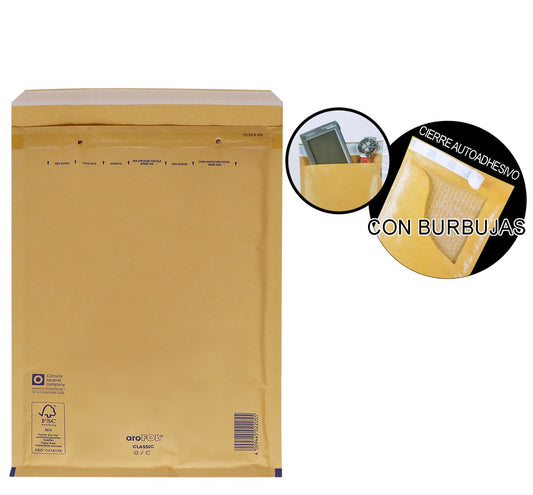 Pack de 10 sobres de burbuja 150X210mm