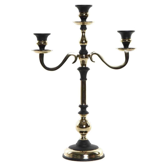 Candelabro aluminio 43x5x30 dorado