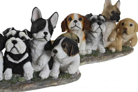 Figura resina 33x12x17,5 perritos 2 surt.