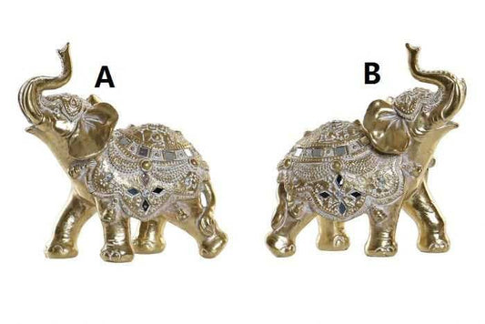 Figura resina espejo 20x8x20 elefante 2 surt.