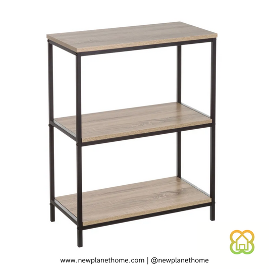 Estantería MDF metal 60 x 30 x 76cm 3 baldas