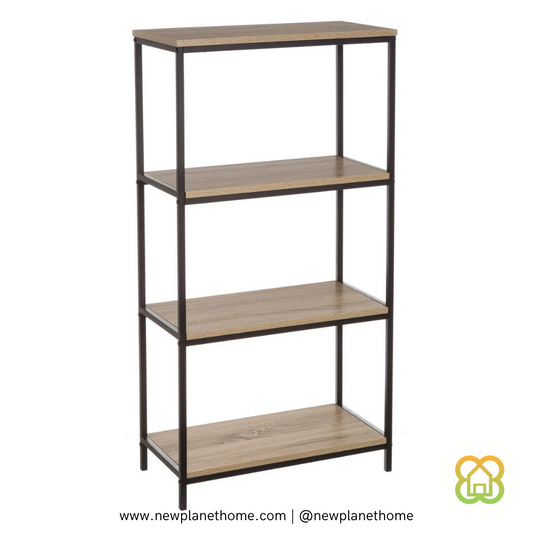 Estantería Clara 60x30x116 cm Negro - 4 baldas