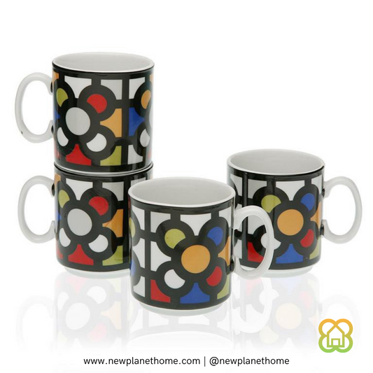 Set 4 mug´s porcelana | Panot Urbana